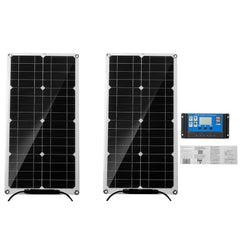 12V 50W Portable Solar Panel Battery Charger for Car, Van, Boat, Caravan, Camper - Trickle Charging