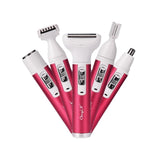 5-in-1 Women's Painless Shaver & Epilator: Face, Beard, Eyebrow, Nose Trimmer