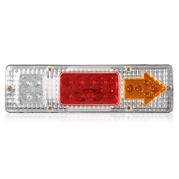 1.5W 24V LED Brake Tail Light Turning Signal Lamp - Red, Universal Fit, High Brightness