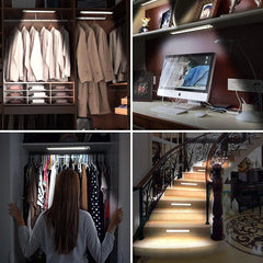 20CM Magnetic Motion Sensor Cabinet Light - USB Rechargeable Wardrobe, Bathroom, Bedroom Night Light