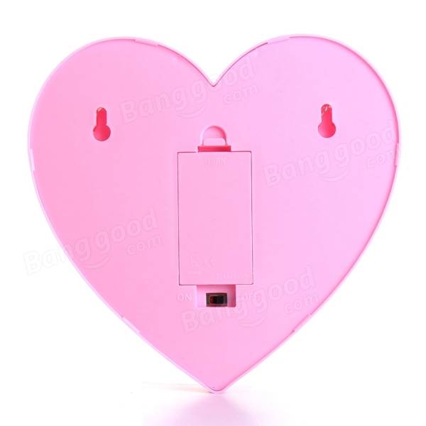 Cute 11 LED Heart Marquee Night Light - Battery Operated Lamp for Baby Kids Bedroom Decor