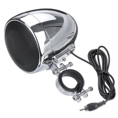 300W 4" Silver/Black Motorcycle Bluetooth Speakers, FM Radio, Waterproof Stereo for ATV/UTV/Cart