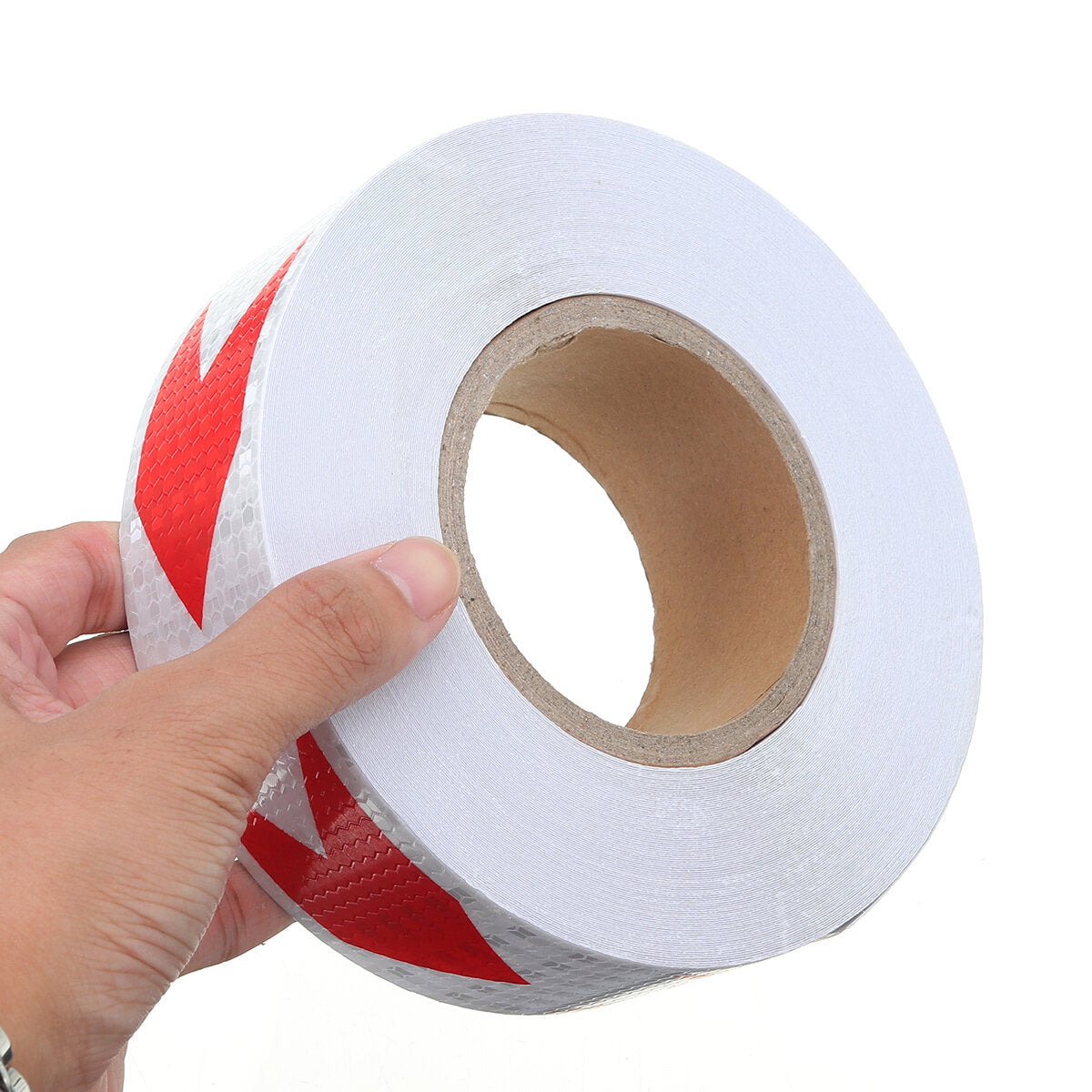 36m Red White Reflective Arrow Sticker Safety Warning Conspicuity Tape Strip