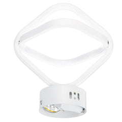 Modern LED Ceiling Lamp Dual Ring Chandelier Fixture, AC85-265V, Living Room Pendant Light