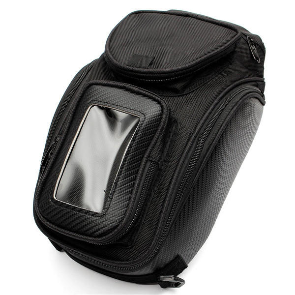 Universal Waterproof Magnetic Motorcycle Oil Fuel Tank Bag, Multi-Layer, Black, 38x25cm