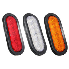 LED Stop Lights Side Marker Turn Signal Lamp Surface Mount Oval 17x8.2cm for Trailer/Truck