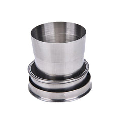 Stainless Steel Folding Cup - Portable Travel Tool Kit for Camping, Hiking, and Outdoor Sports - EDC Gear