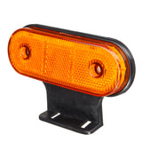 12V/24V Amber 20 LED Side Marker Lights with Reflector & Bracket for Truck Trailer