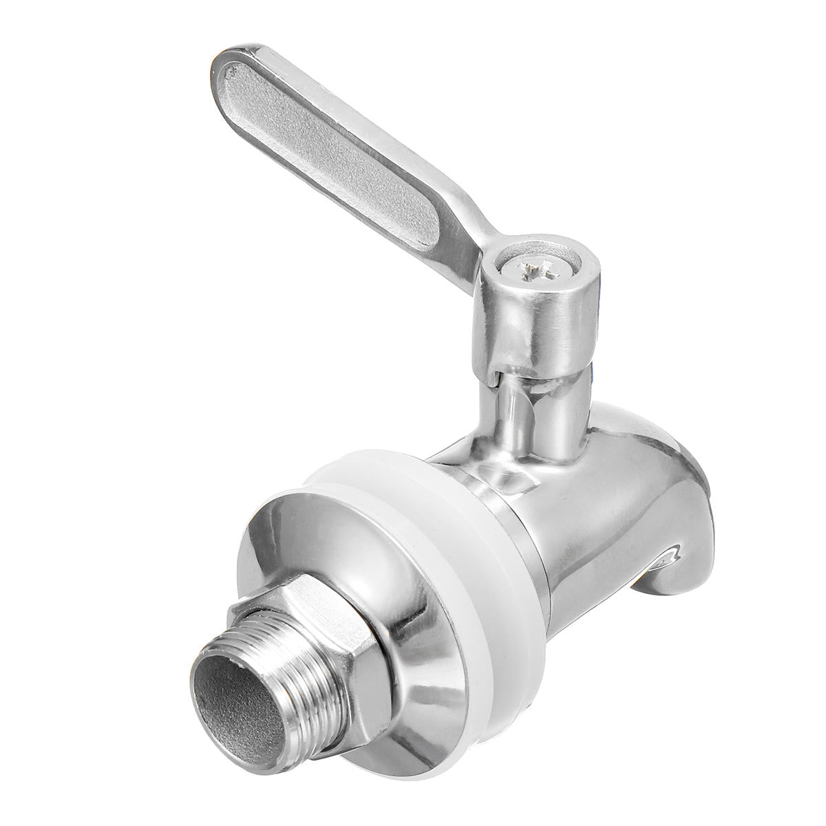 Silver Stainless Steel Faucet Tap for Beverage Dispenser with Switch - Ideal for Water, Juice, Coffee