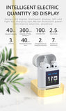 TWS Dual Mini Sports Bluetooth Headset Silicone Thermometer Digital Display