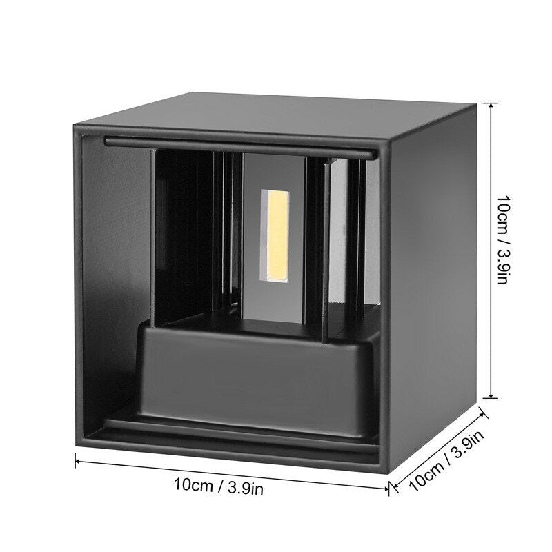 Wasserdichte 7W Aluminium Cube COB LED Wandleuchte - Moderne 220V Heimbeleuchtung