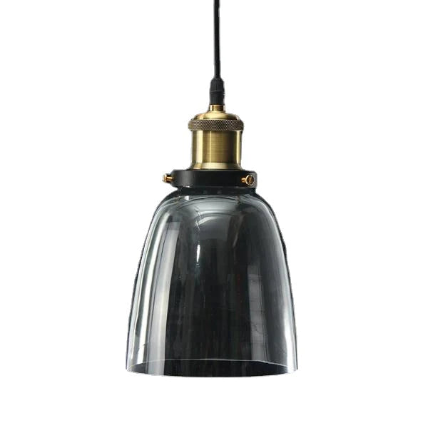 Vintage Industrial Retro Loft Glass E27 Ceiling Pendant Lampshade Light