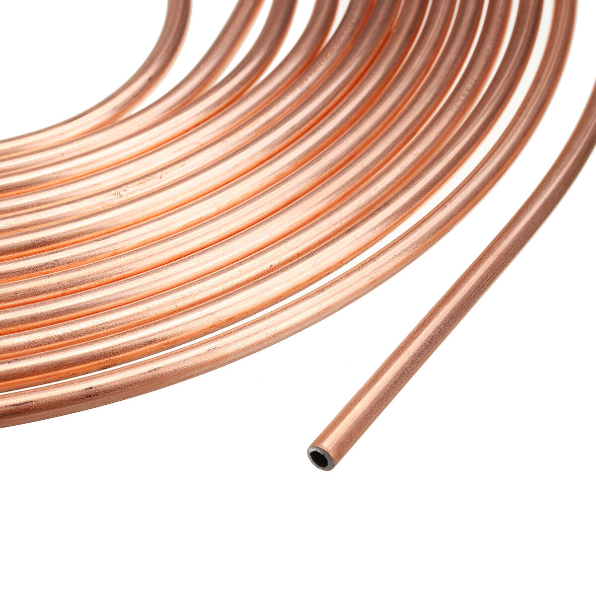 25ft 3/16" OD Copper Brake Line Tubing Kit with 16 Nuts and Fittings for Cars