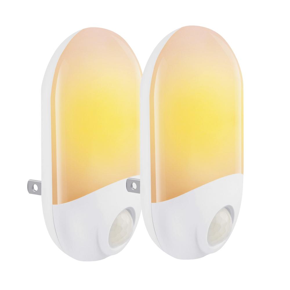 2pcs 0.7W Light Sensor & PIR Motion LED Night Wall Lamp for Baby/Kid Bedroom AC100-240V