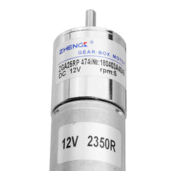 12V DC Gear Reduction Motor - 5RPM