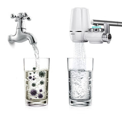 Washable Faucet Water Filter - Fits Most Kitchen Basin Taps for Clean, Purified Water