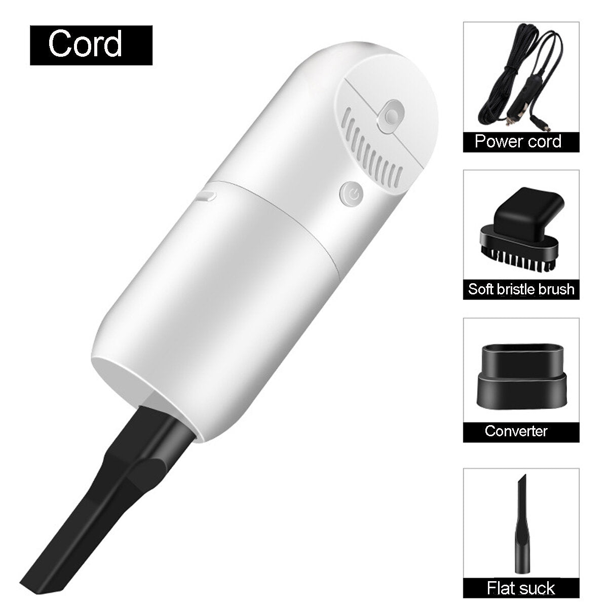 12V 120W Portable Car Vacuum Cleaner - Wet/Dry Use, Lightweight Handheld Duster, 4500rpm, 3500Pa Suction Power