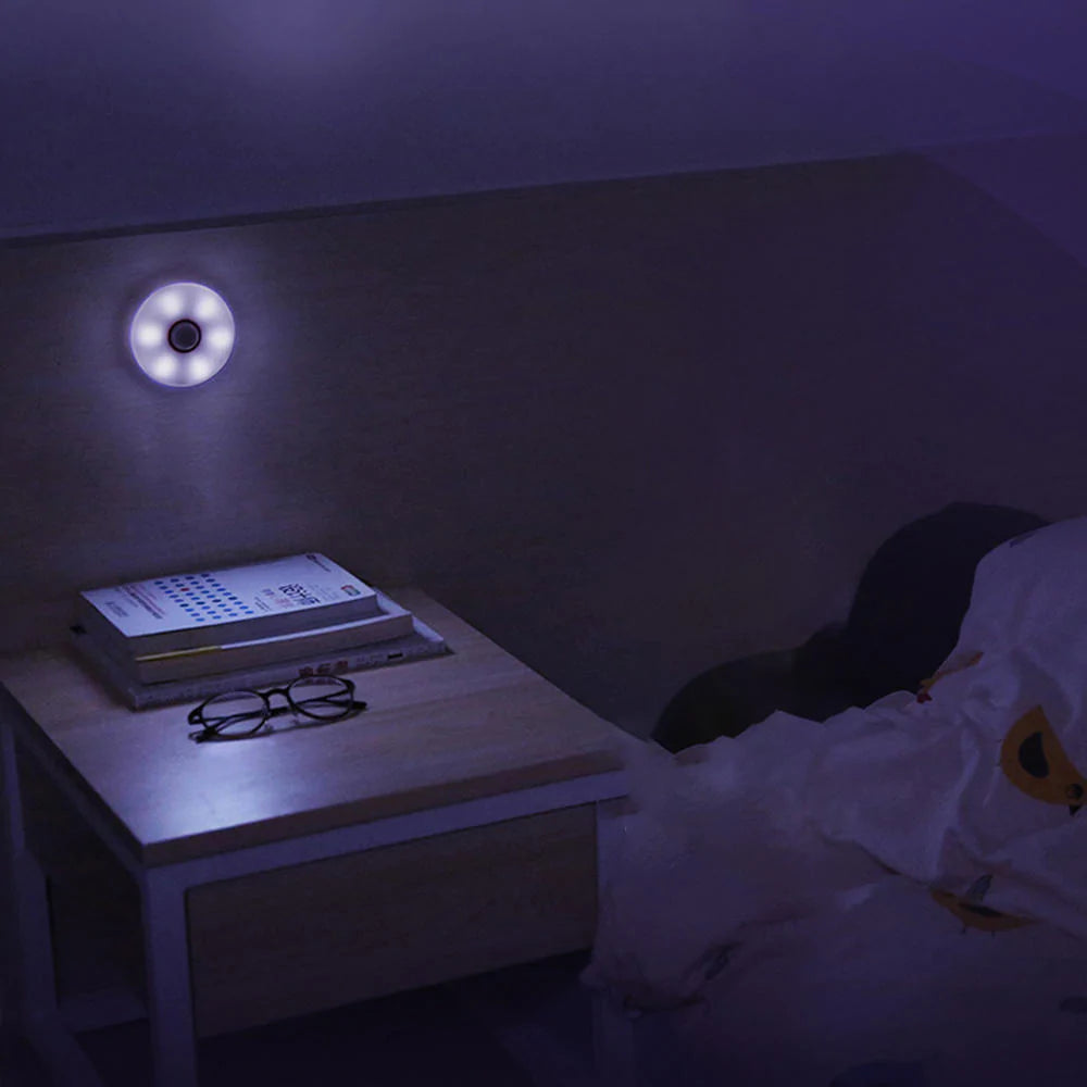 Smart Sensor LED-Nachtlichtlampe mit doppelter Induktion und automatischer magnetischer Wandhalterung