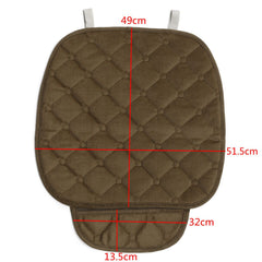 Breathable Plush Car Front Seat Cushion Covers - Four Season Chair Protector Pad Mat