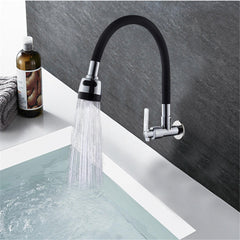 360 Degree Rotatable Bathroom Basin Sink Faucet, Single Handle Cold Tap, Wall Mounted