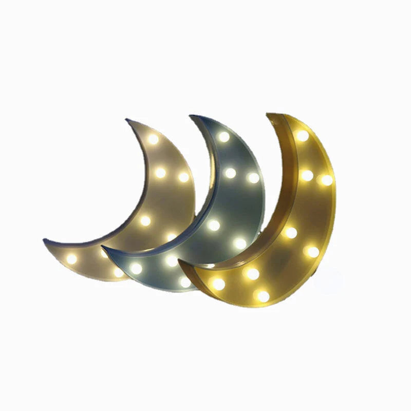 LED Night Light for Kids - Moon, Star, Cloud Design for Bedroom, Bedside Lamp, Room, and Party Decorations