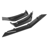 3Pcs Carbon Fiber Look Front Bumper Lip Spoiler Set