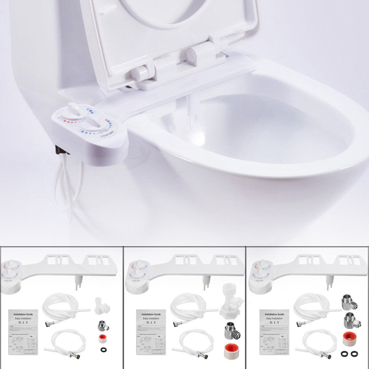 Smart Bidet Toilet Seat with Nozzle Fresh Water Wash Spray Cleaning Device