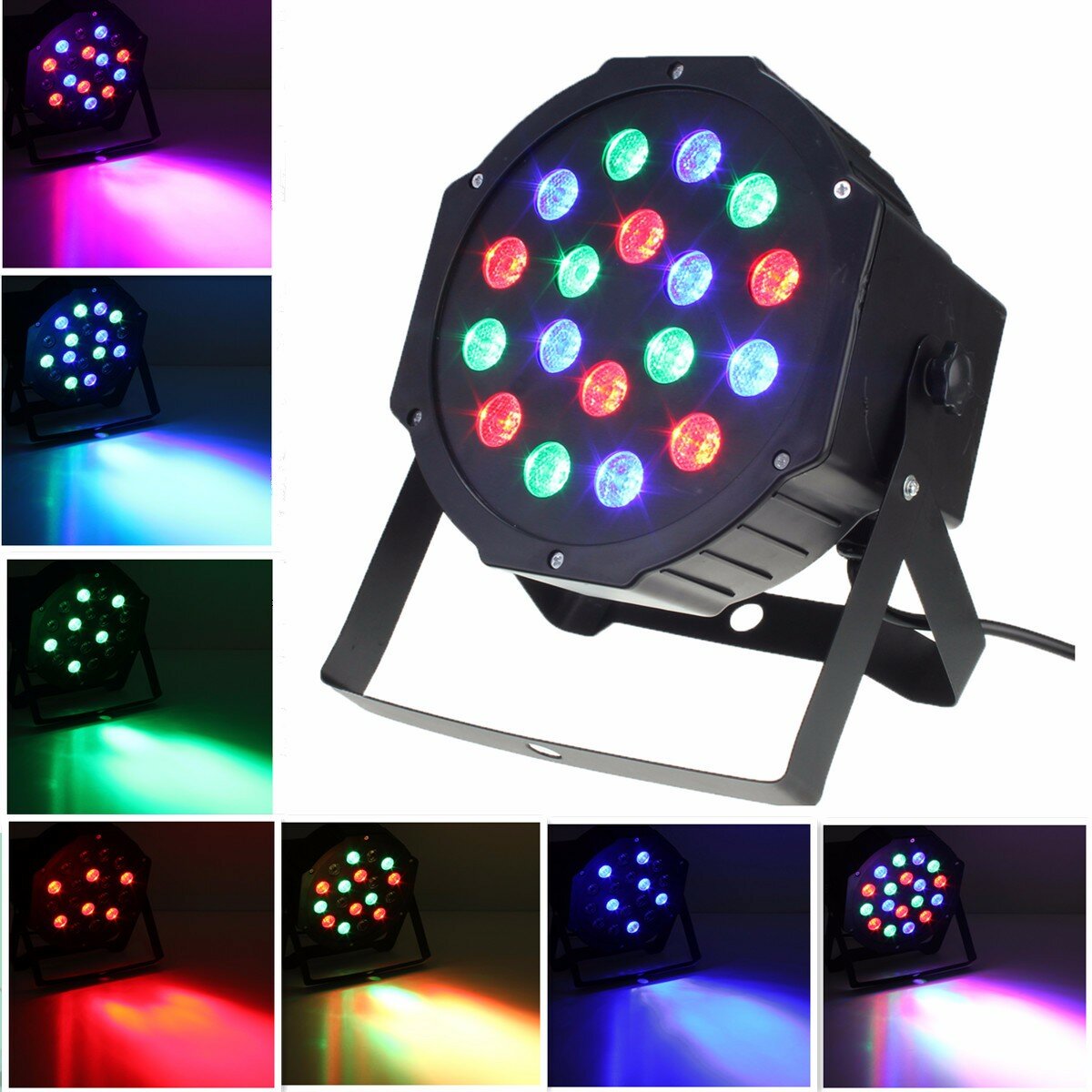 18W DMX-512 RGB LED Par Stage Light for Party DJ Disco KTV Christmas, AC110-220V