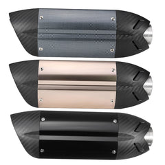 Universal 38-51mm Motorcycle Exhaust Muffler - Carbon Stainless Steel for Street Sport Bikes