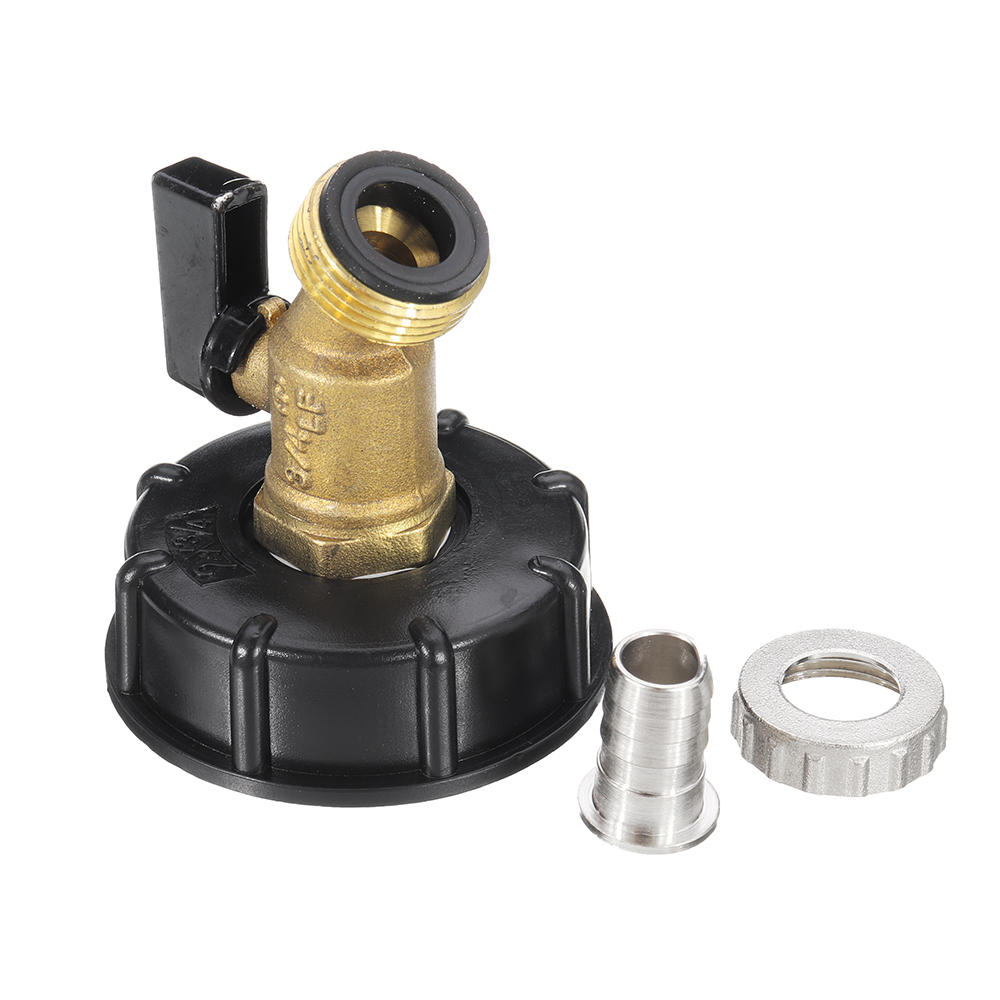 Ton Barrel Water Tank Connector: Garden Tap Hose Barb Thread Faucet Fitting Tool Adapter - Quick Outlet Type