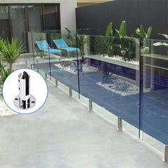 304 Stainless Steel Glass Balustrade Railing Post for Pool, Balcony, Garden, Deck, and Ground Handrail Accessories