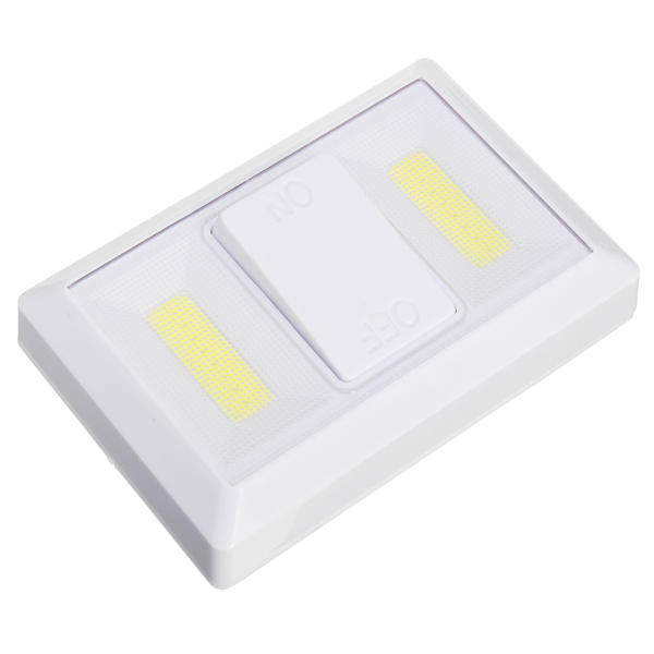 Battery Operated Wireless COB LED Night Light - Super Bright Switch Lamp for Cabinet, Closet, Garage