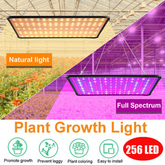 256LED Full Spectrum UV Grow Light for Indoor Hydroponic Plants - Veg Lamp