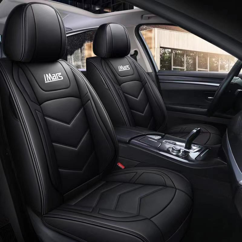 Universal PU Leather Car Front Seat Covers - Breathable, Cushioned, 360 Degree Full Protection