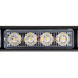 12V 20" 38 LED Car Roof Emergency Strobe Light Bar - White & Amber for Car, Truck, Boat