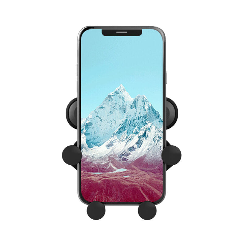 Mini Car Phone Holder Air Vent Mount Bracket for iPhone, Xiaomi, Huawei - Gravity Linkage