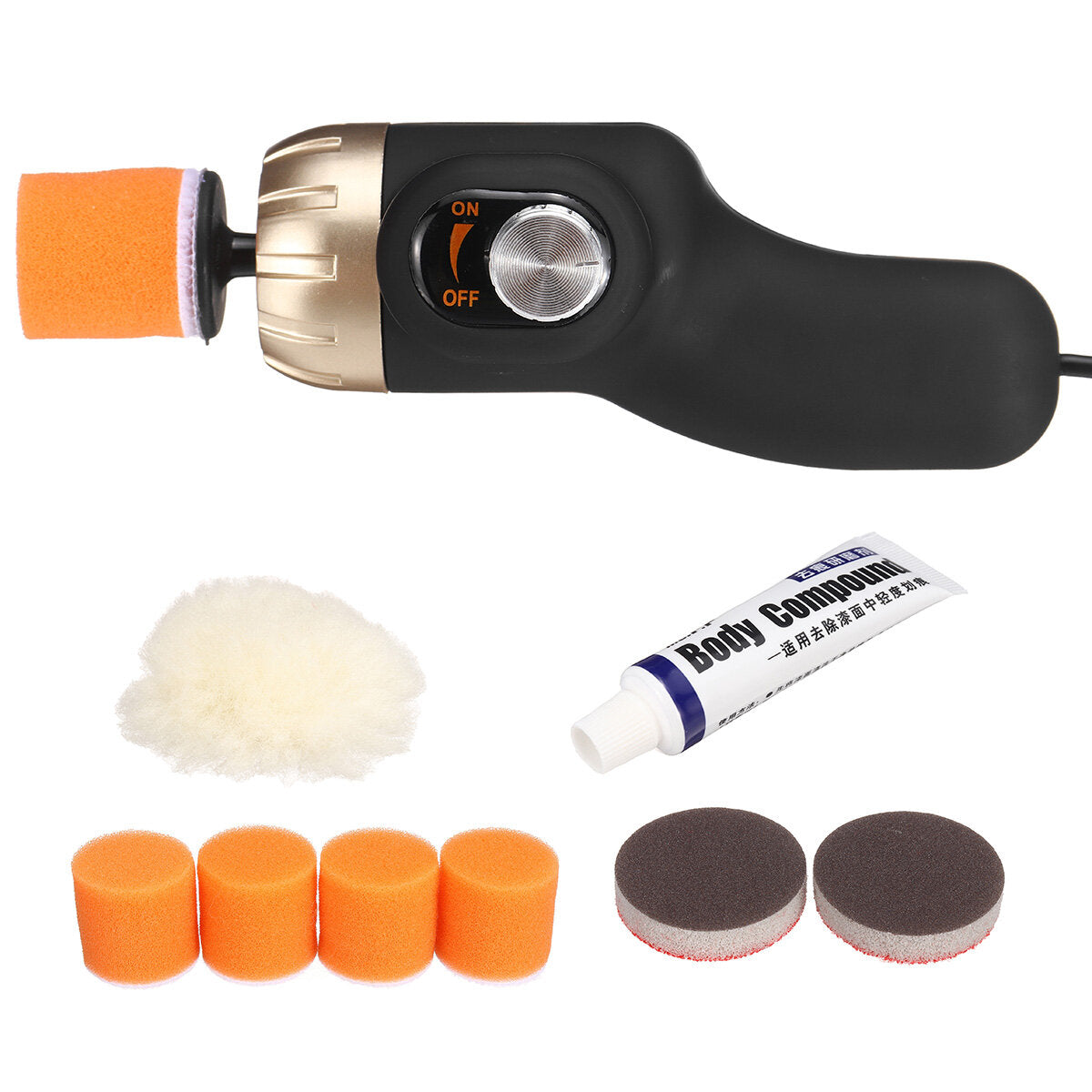 1 Set Car Electric Polisher - Surface Scratch Repair Auto Care Tool for Cleaning & Polishing