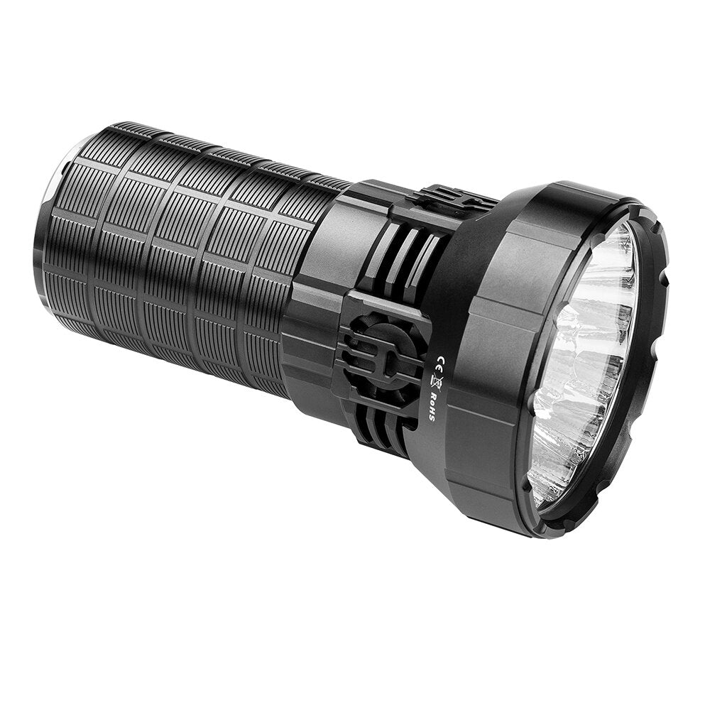 65,000LM Flashlight with 12 XHP70.2 LEDs, Portable EDC, IP56 Waterproof Torch for Outdoor Hunting, Fishing, and Searching