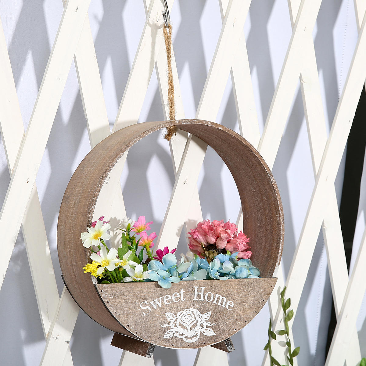 20/25cm Flower Pot Holder - Wall Hanging Rope Basket for House and Garden Plants