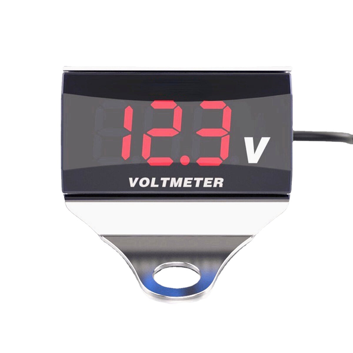 12-150V LED Digital Voltmeter Voltage Gauge Panel Meter with Bracket for Motorcycle, Scooter, Car