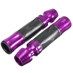 7/8" Universal Motorcycle Handlebar Grips - Rubber & Aluminum for Sports Bikes