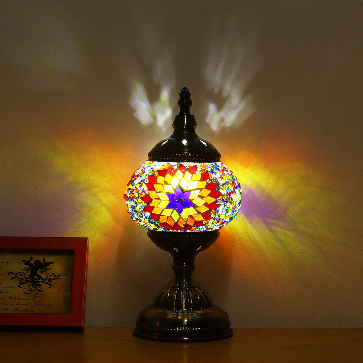 Handmade E27 Retro Turkish Moroccan Table Lamp - Romantic Home Bar Decor Fixture