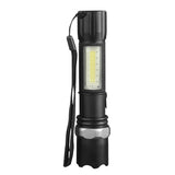 1000 Lumens LED Flashlight with 3 Modes, Front & Side Lights, Red, Blue & White Options