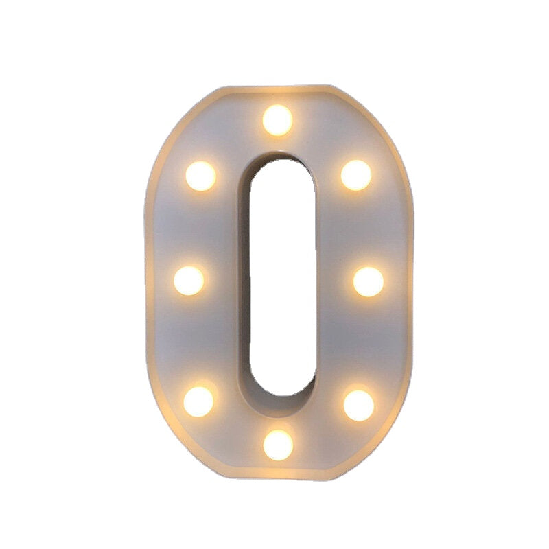 LED English Letter & Symbol Pattern Night Light - Home Decor for Bedroom, Birthday Party, Proposal