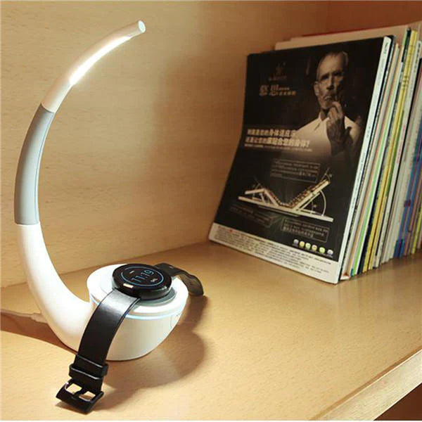 QI Intelligent Energy-Saving Wireless Charger Table Lamp for Apple, Samsung S6, and iWatch