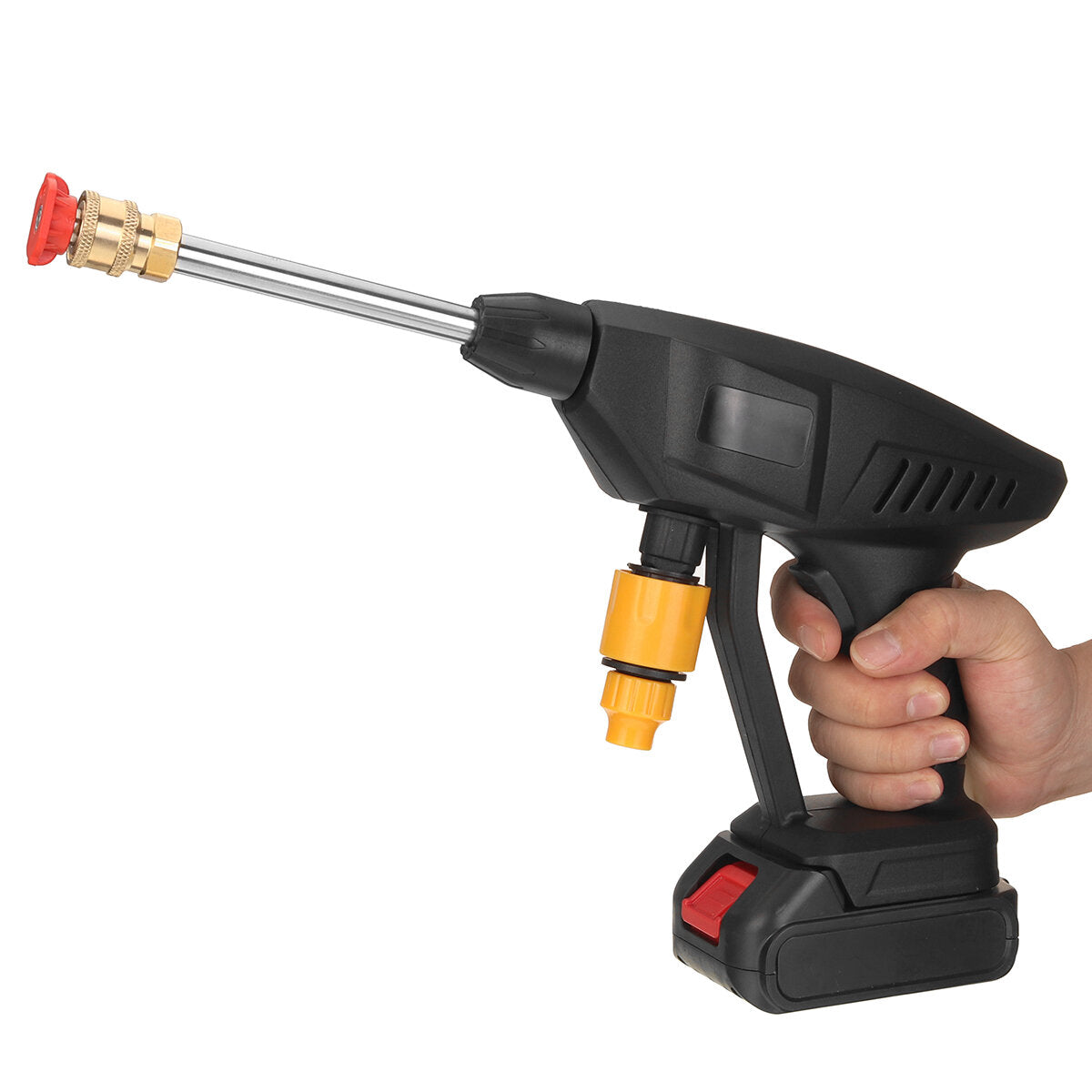 Cordless Electric High Pressure Washer Car Cleaner with Water Spray Gun and Hose, Includes 1/2 Battery
