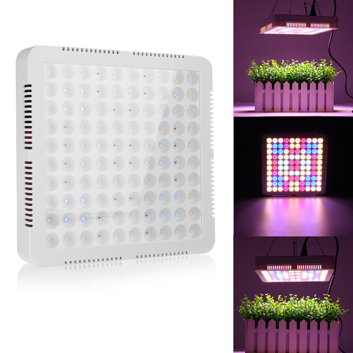 100 LED Full Spectrum Grow Light Panel for Indoor Hydroponics, Vegetative, and Flowering Plants