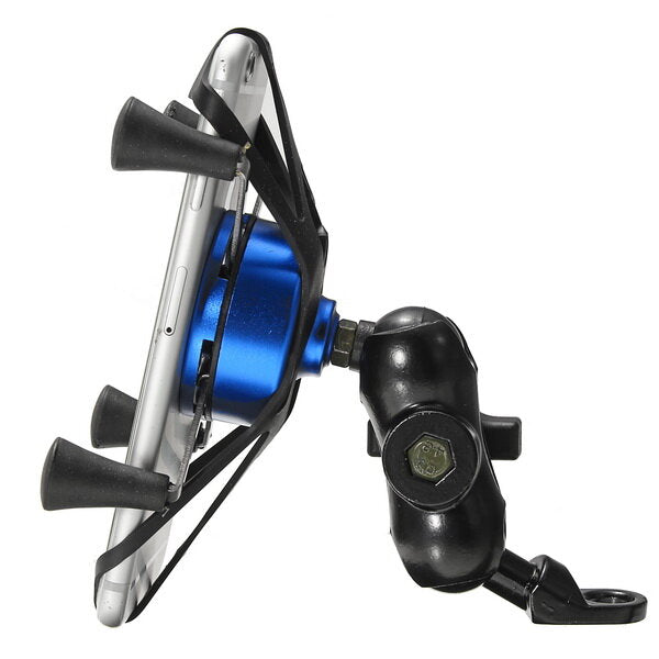 4-6" X-Type Phone GPS Holder for E-Scooters, Motorcycles, Bikes - Aluminum Alloy, Handlebar/Rear View Mirror Mount