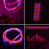 DC12V 5PCS 50CM SMD5050 LED Grow Light Strip Kit for Hydroponic Indoor Veg Plants + Power Adapter