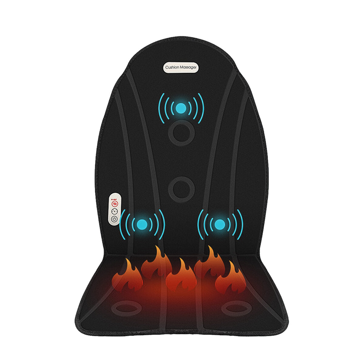 2-in-1 Car Seat & Office Chair Vibrating Heated Massage Cushion for Back Relaxation